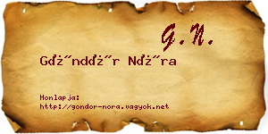 Göndör Nóra névjegykártya