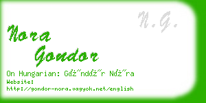 nora gondor business card