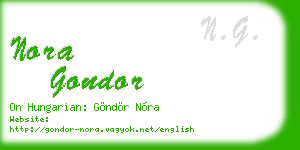 nora gondor business card